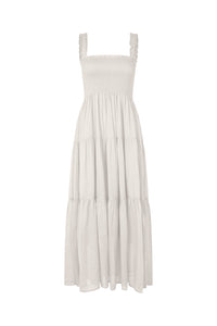 NudaLL Maxi Dress SL - Creme