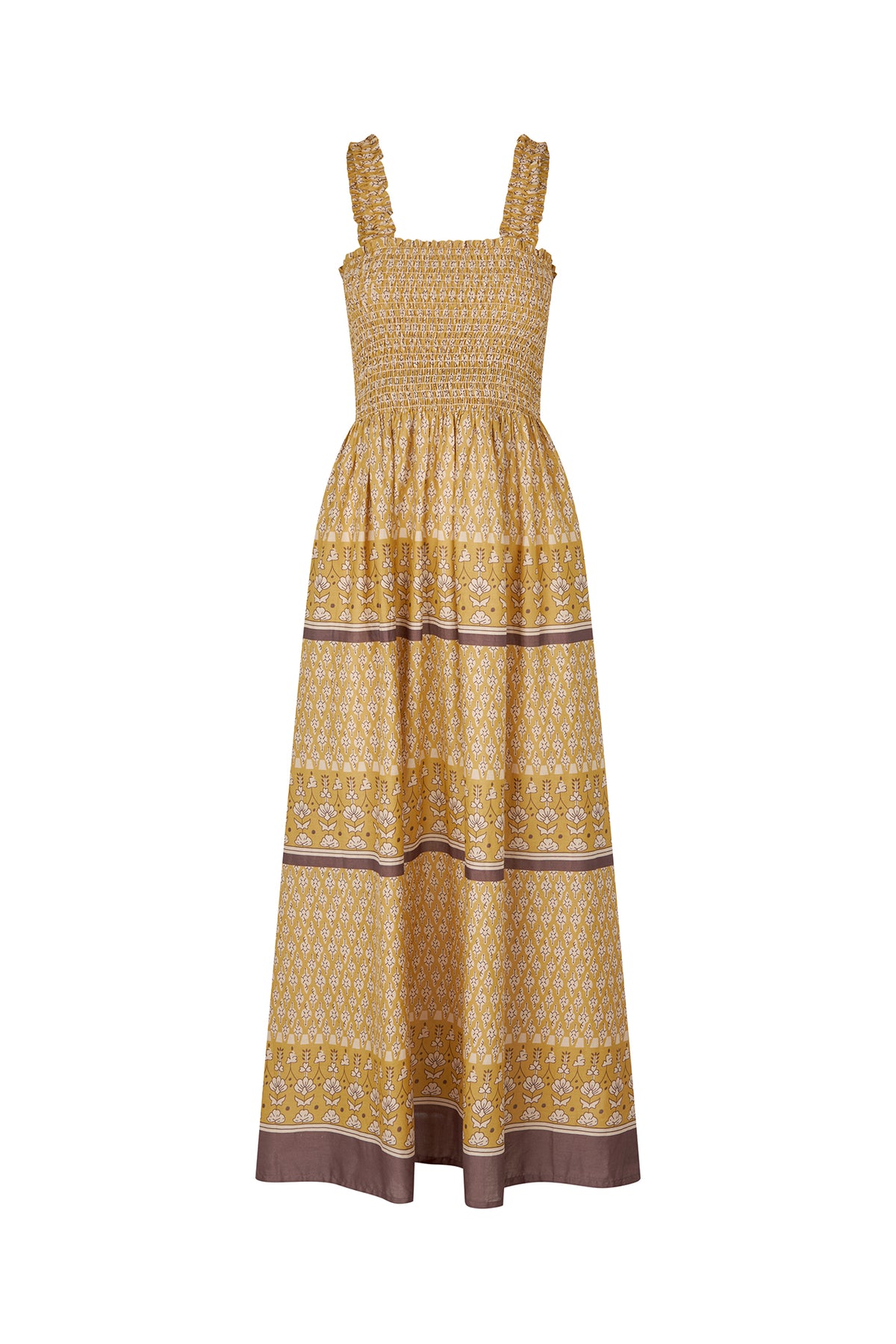 Lollys Laundry NudaLL Maxi Kleid Dress Goldgelb