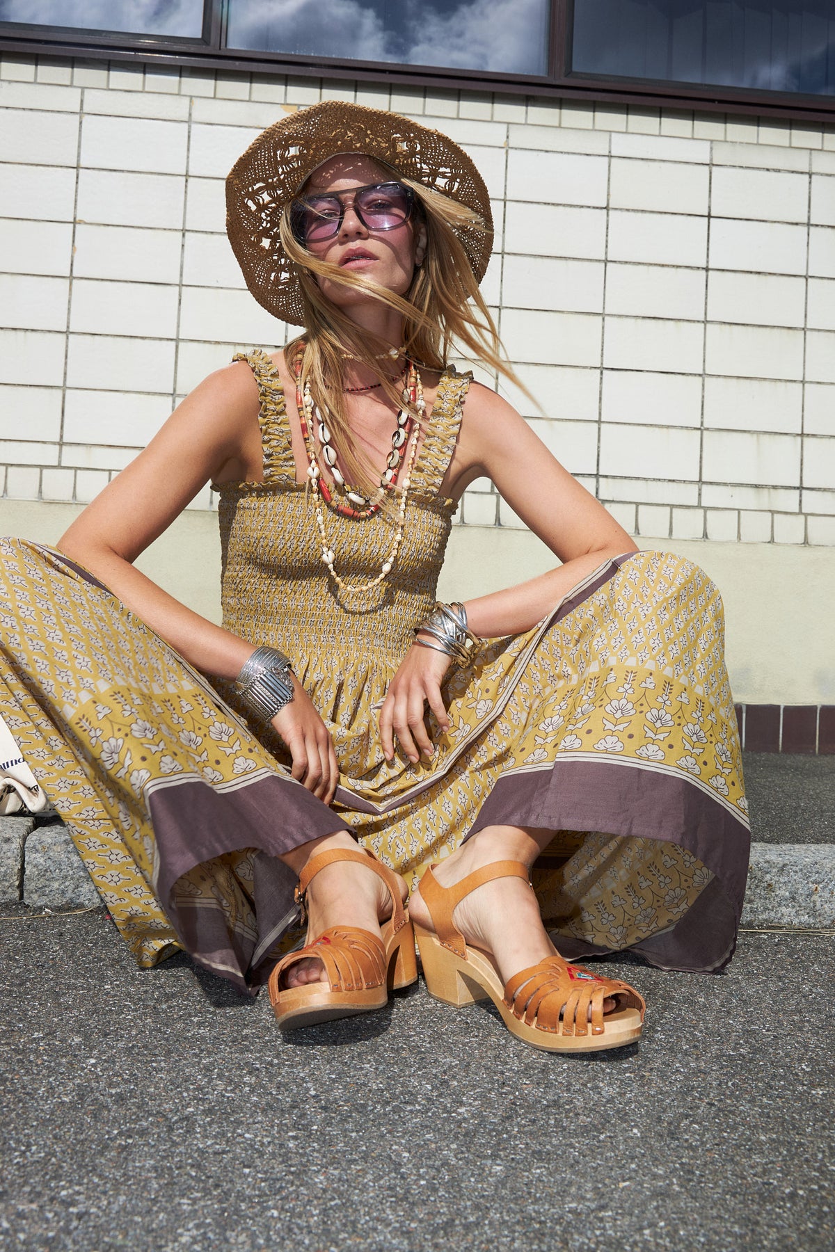 Lollys Laundry NudaLL Maxi Kleid Dress Goldgelb