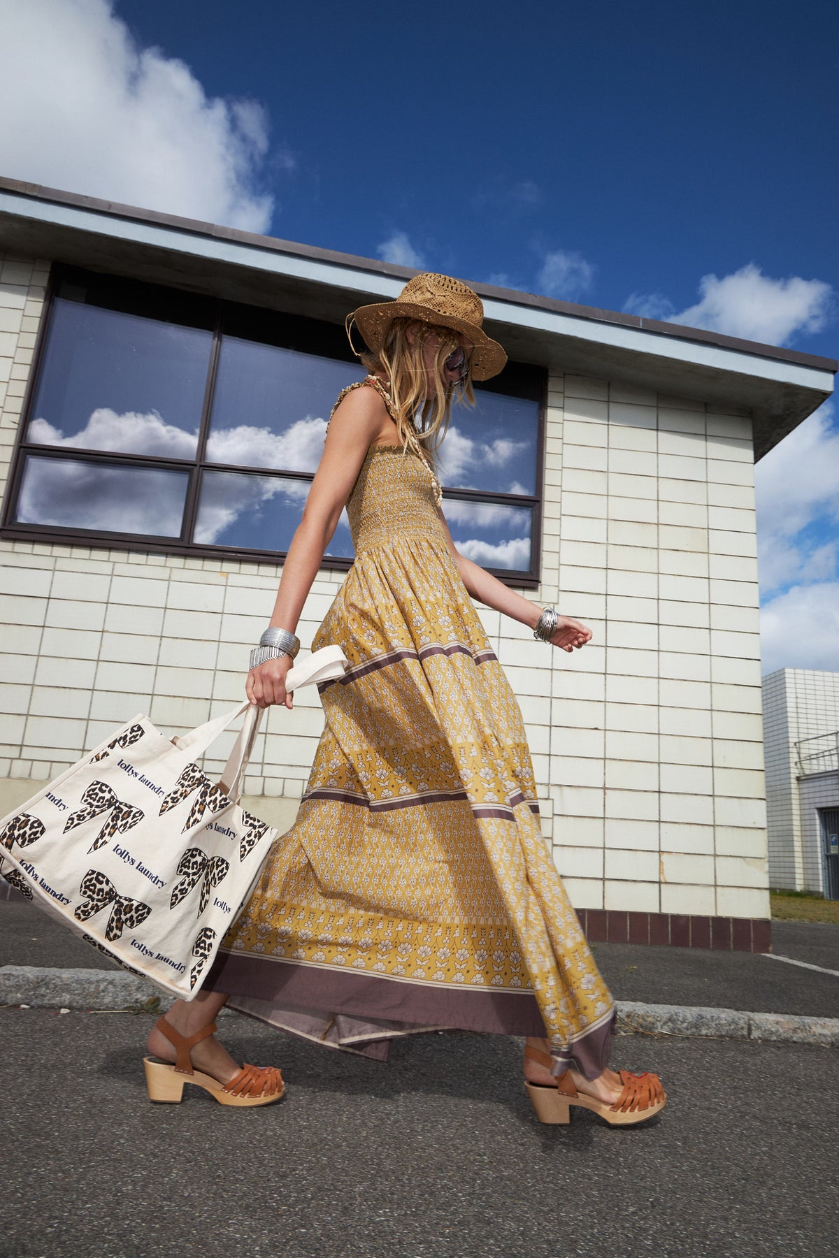 Lollys Laundry NudaLL Maxi Kleid Dress Goldgelb