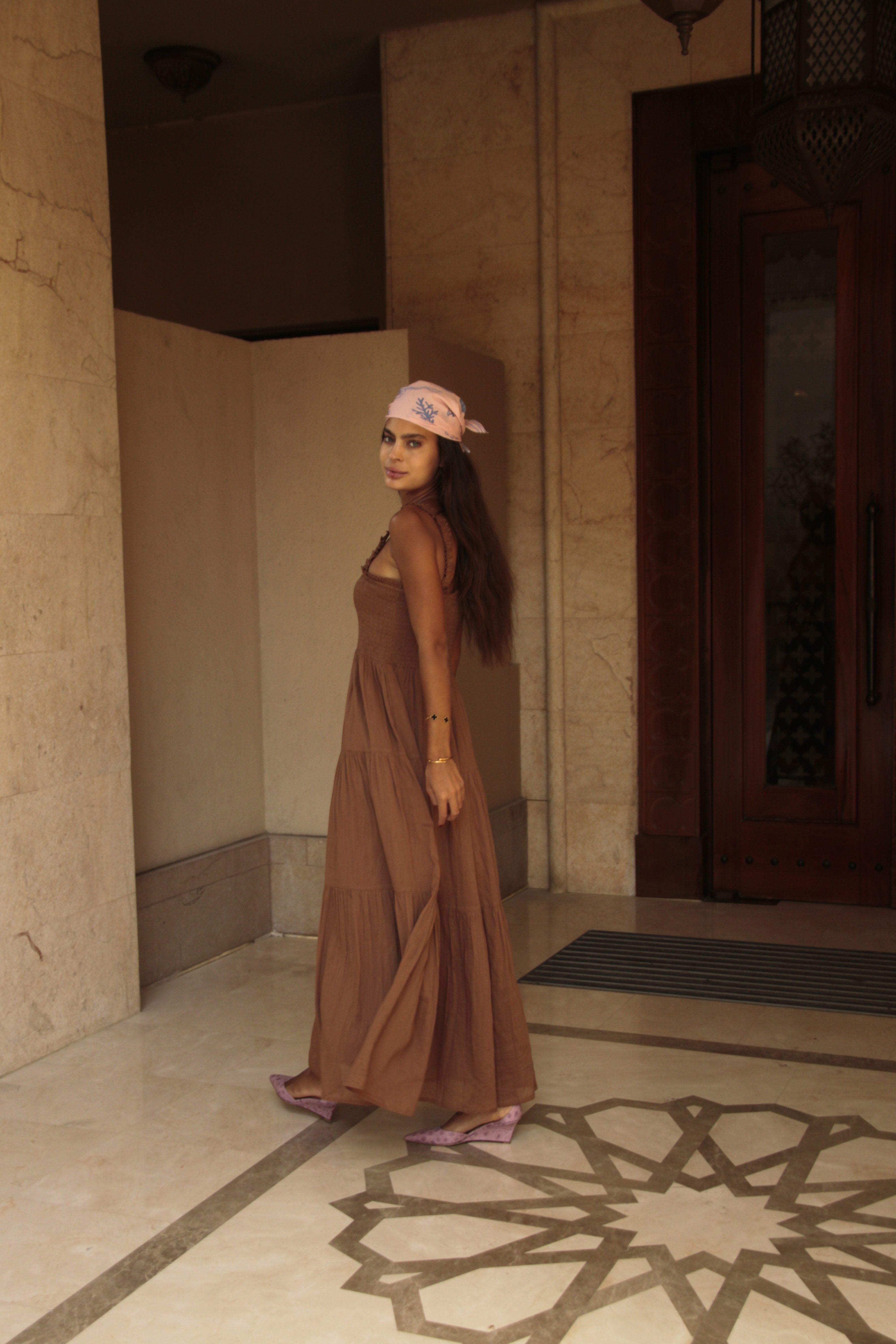 NudaLL Maxi Kleid - Camelbraun