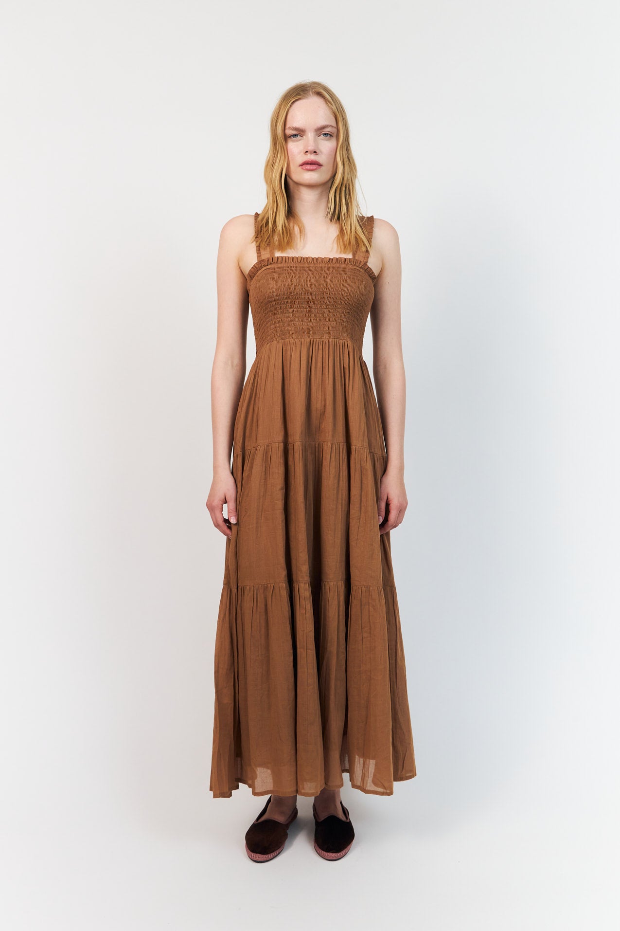 NudaLL Maxi Kleid - Camelbraun