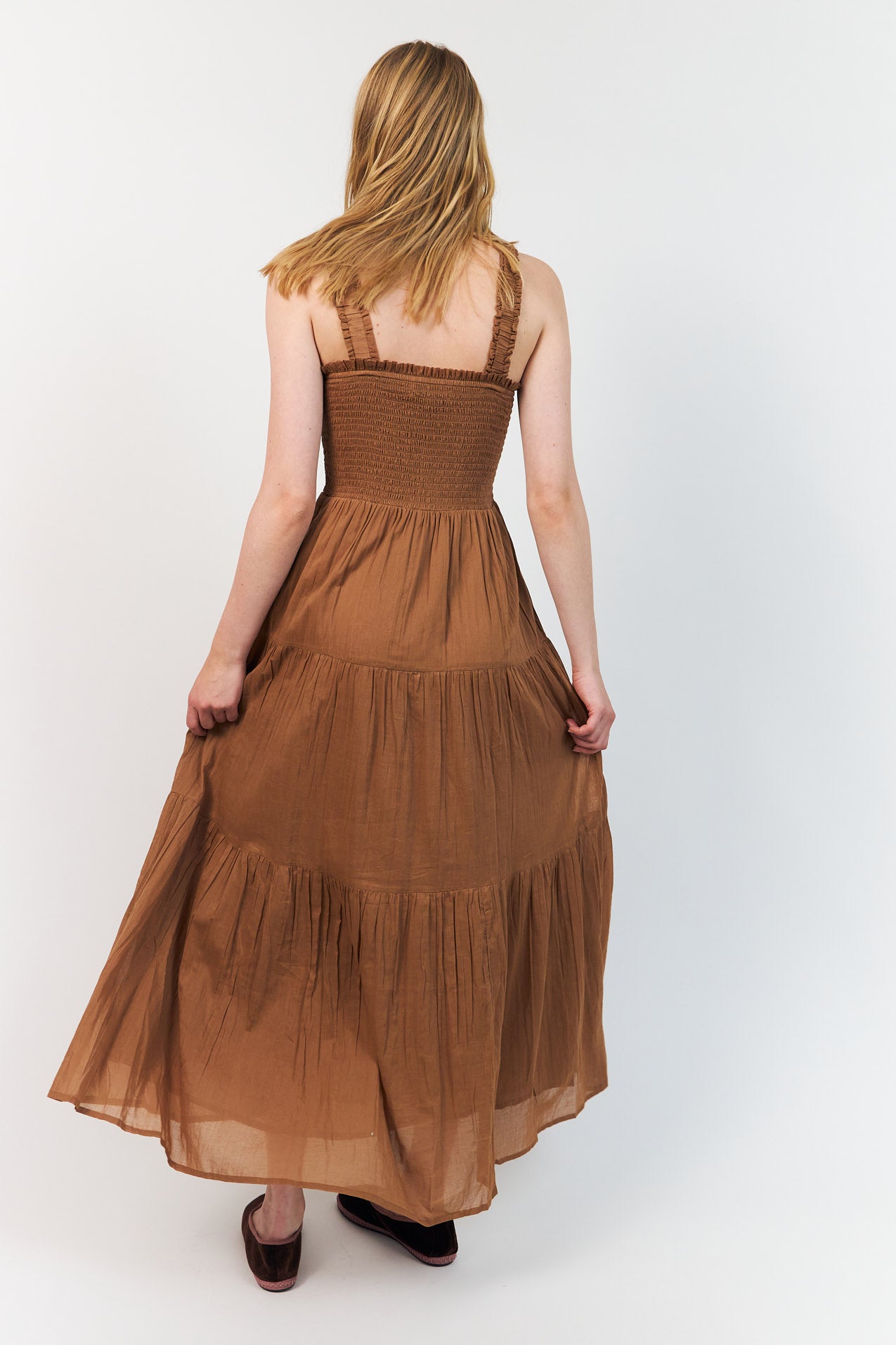 NudaLL Maxi Kleid - Camelbraun