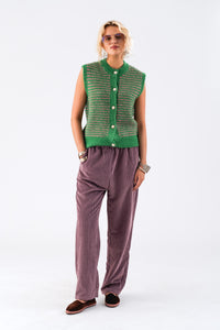 NynneLL Knit Vest SL - Green