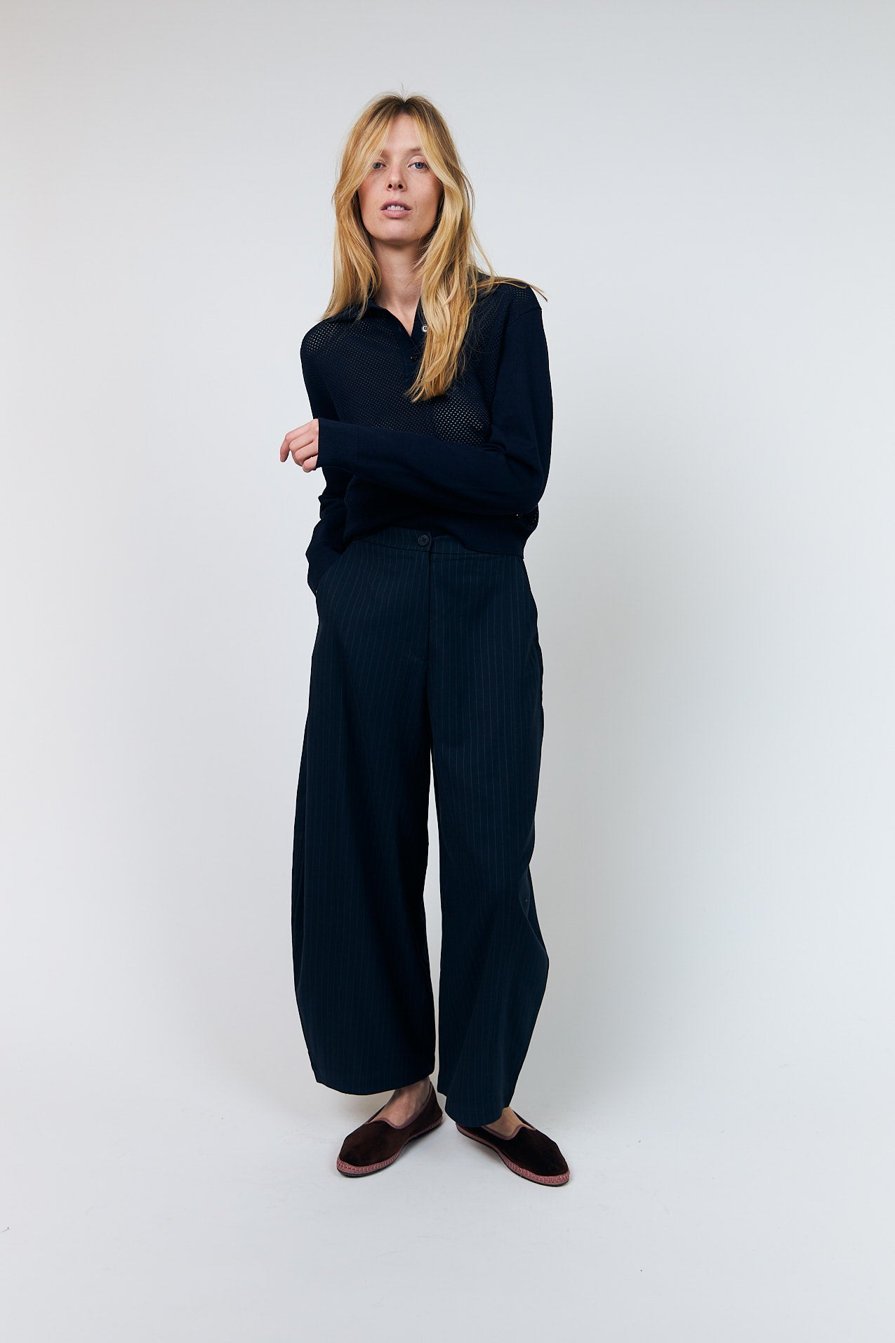 Lollys Laundry OpalLL Strickpolo Jumper Dunkelblau