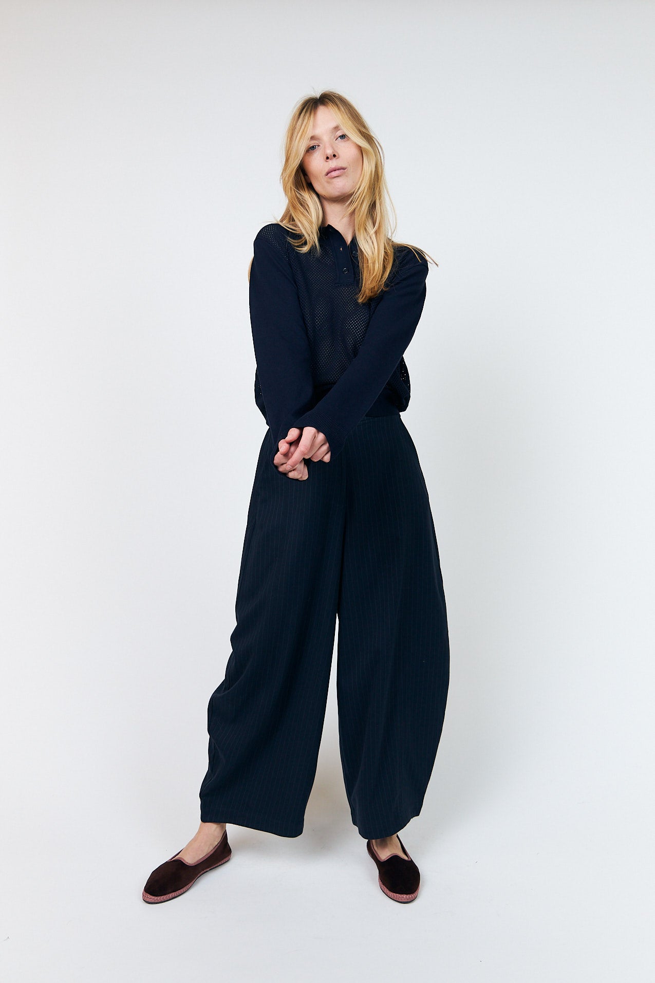 Lollys Laundry OpalLL Strickpolo Jumper Dunkelblau