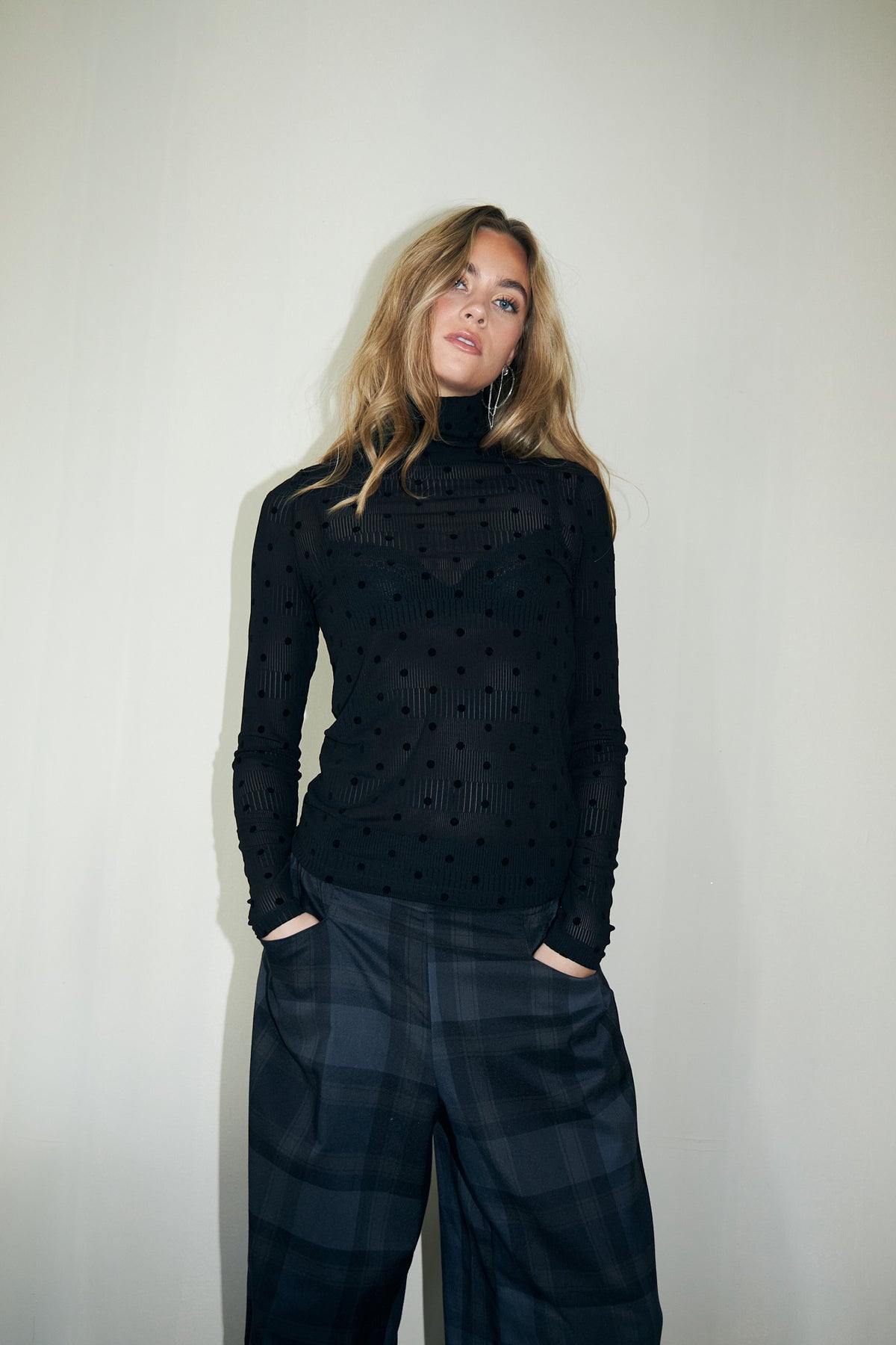 Lollys Laundry OrieLL Bluse mit Stehkragen Blouse Schwarz