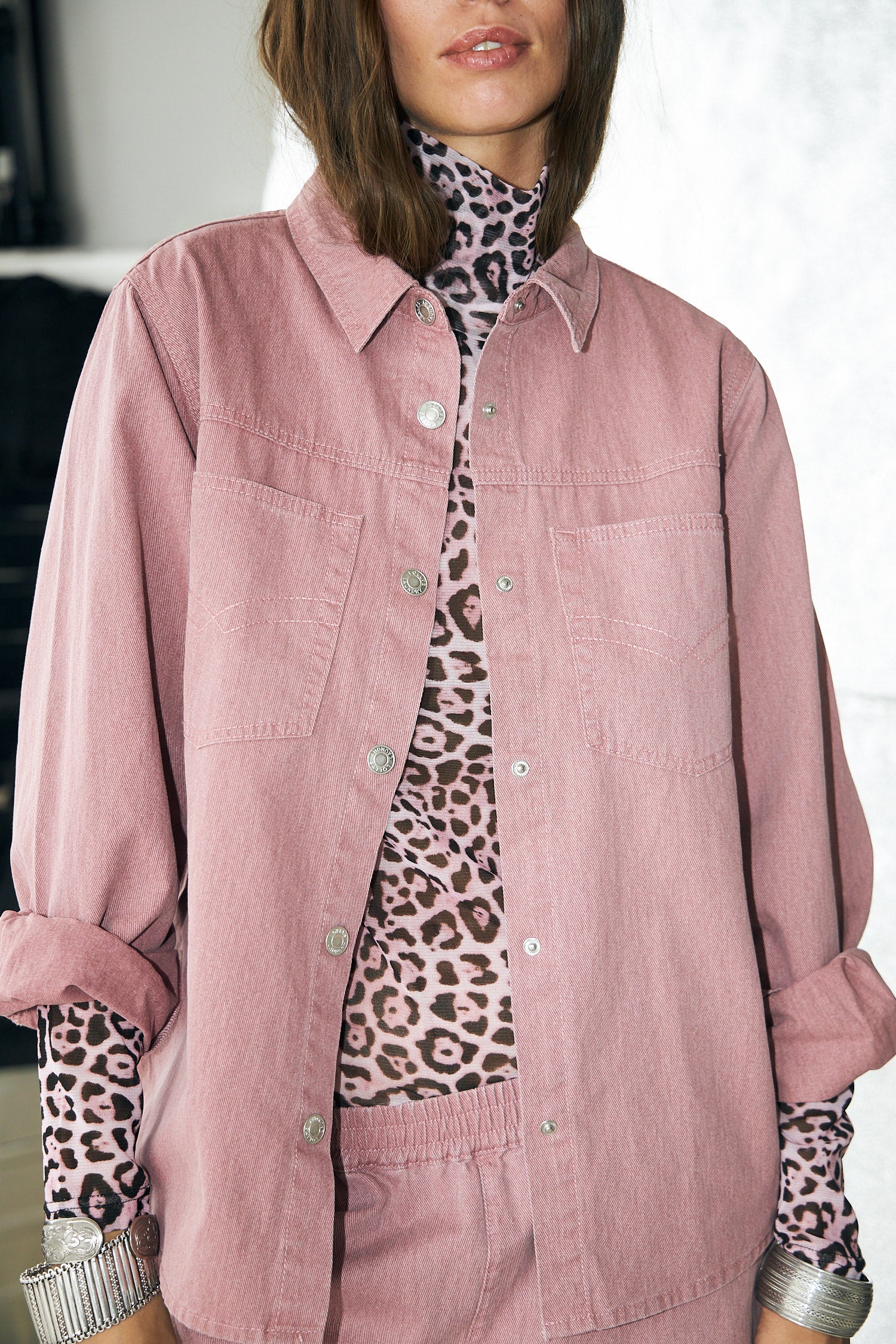 OrieLL Rollkragen Bluse - Pink