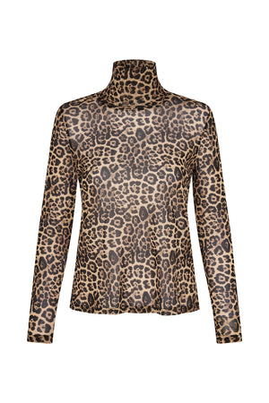 Lollys Laundry OrieLL Rollkragen Bluse Blouse 72 Leopard Print