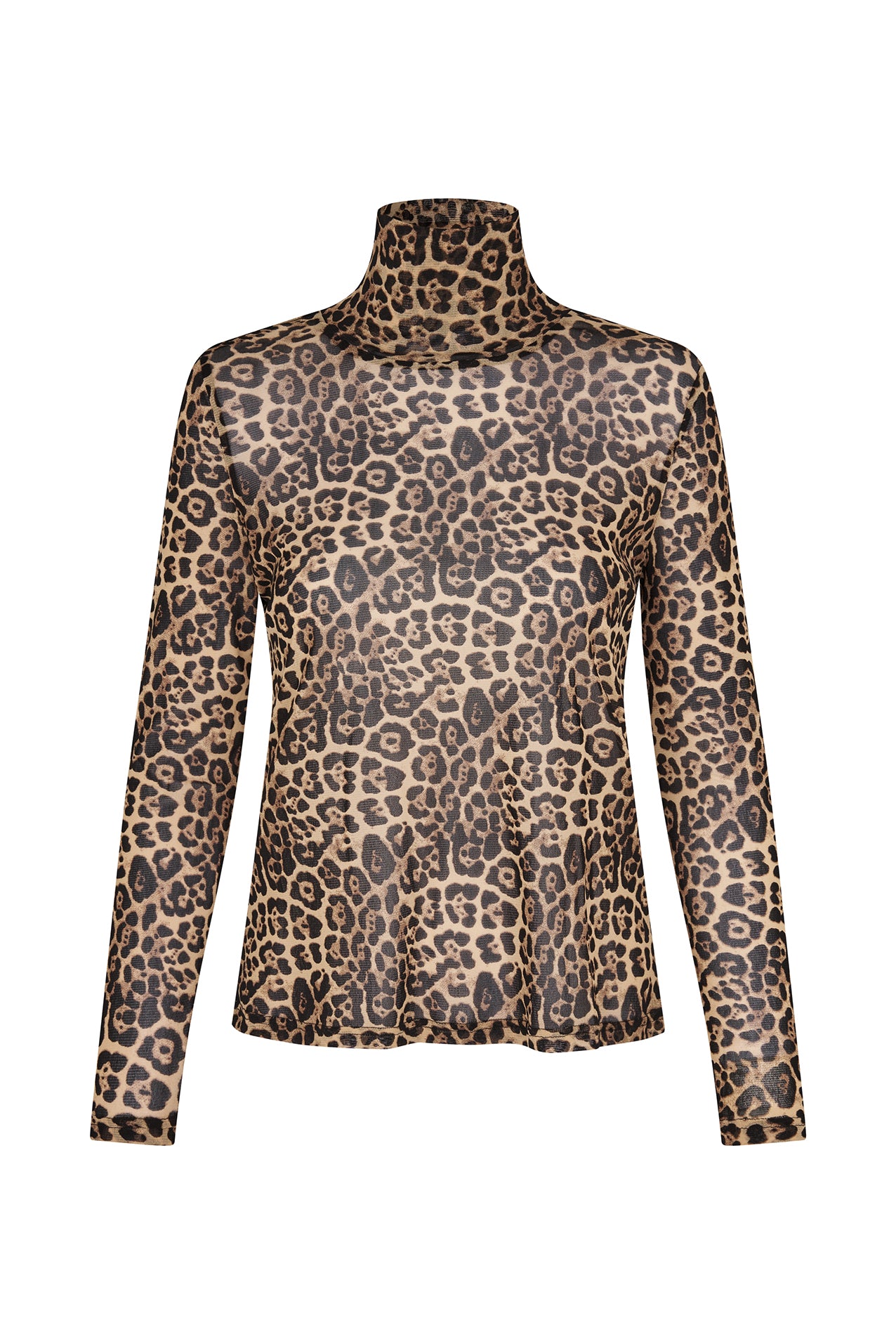 OrieLL Rollkragen Bluse - Leopard Print