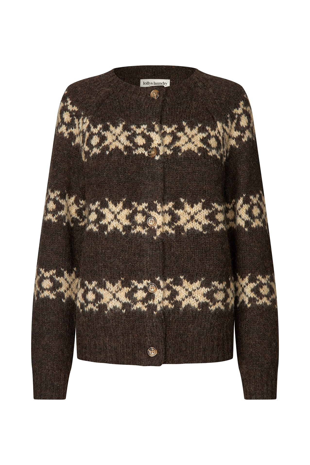 Lollys Laundry PadovaLL Strickjacke Cardigan Dunkelbraun