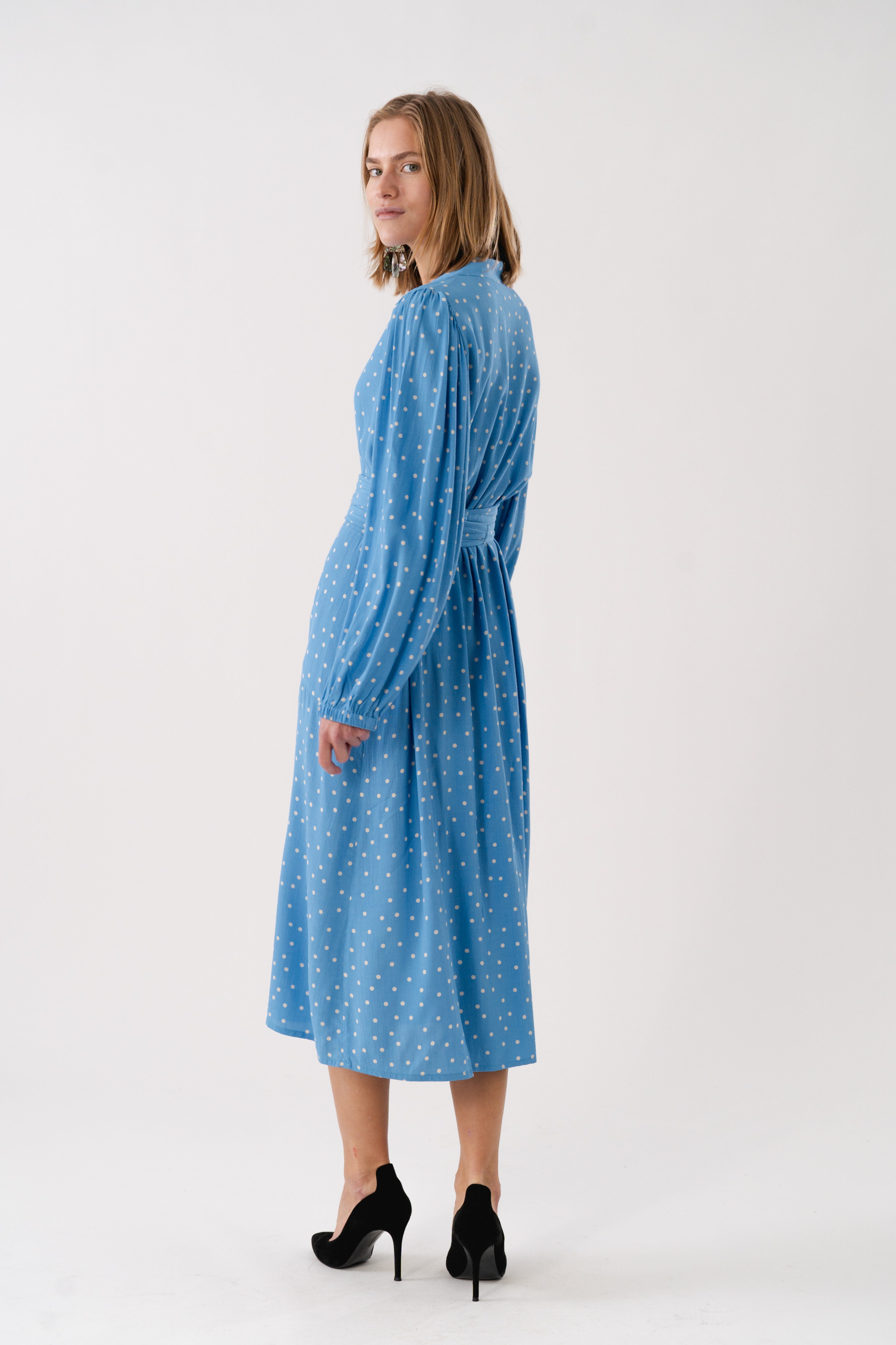Lollys Laundry ParisLL Midi Dress LS Dress Punkte muster