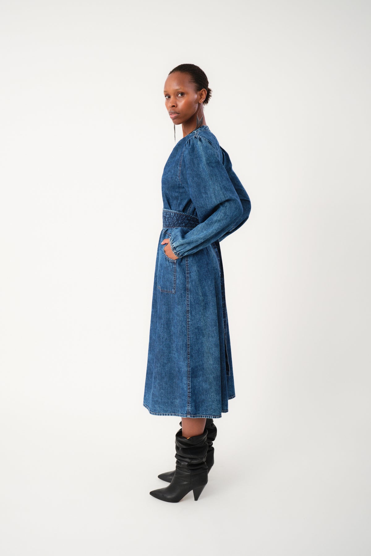 Lollys Laundry ParisLL Midi Kleid Dress Blau