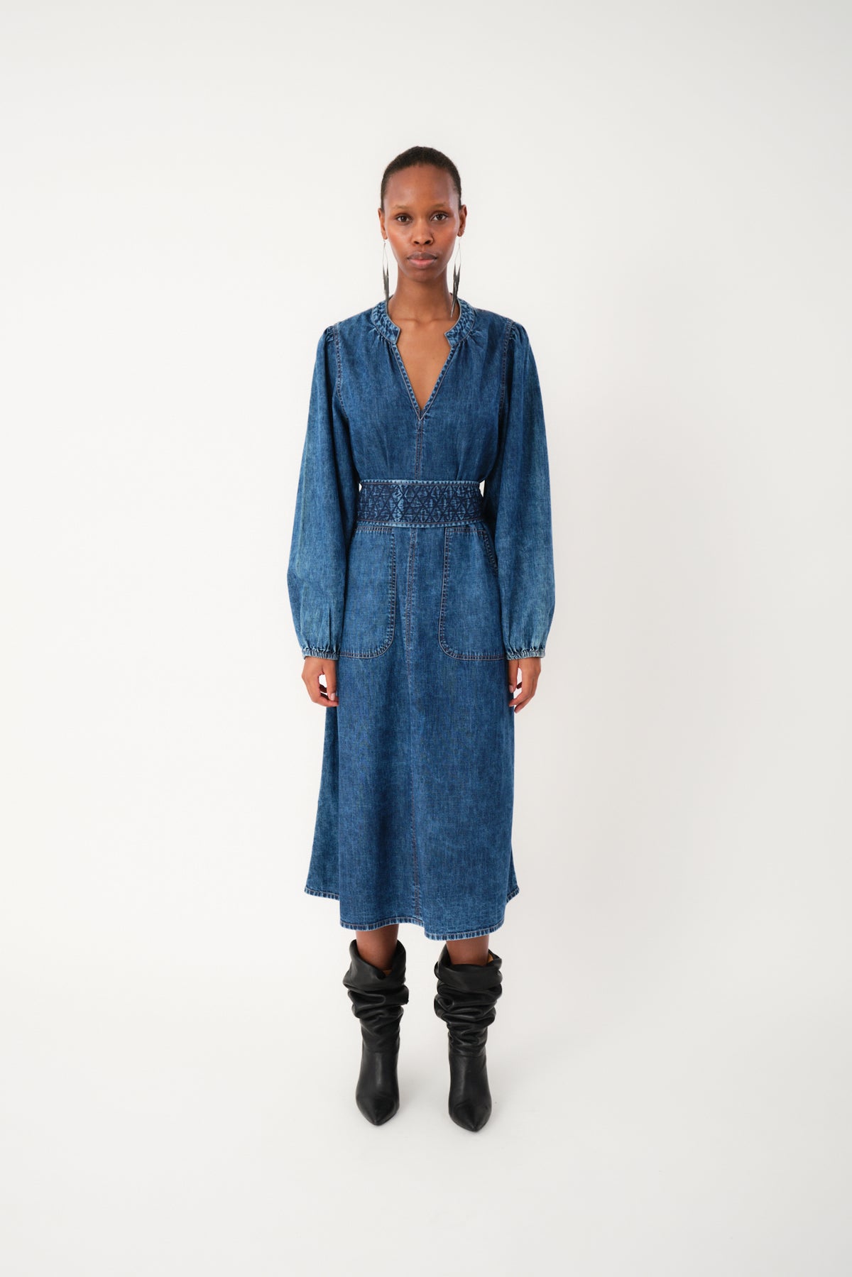 Lollys Laundry ParisLL Midi Kleid Dress Blau