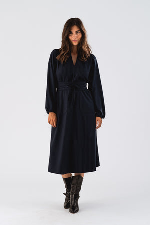 Lollys Laundry ParisLL Midi Kleid Dress 27 Dark Navy