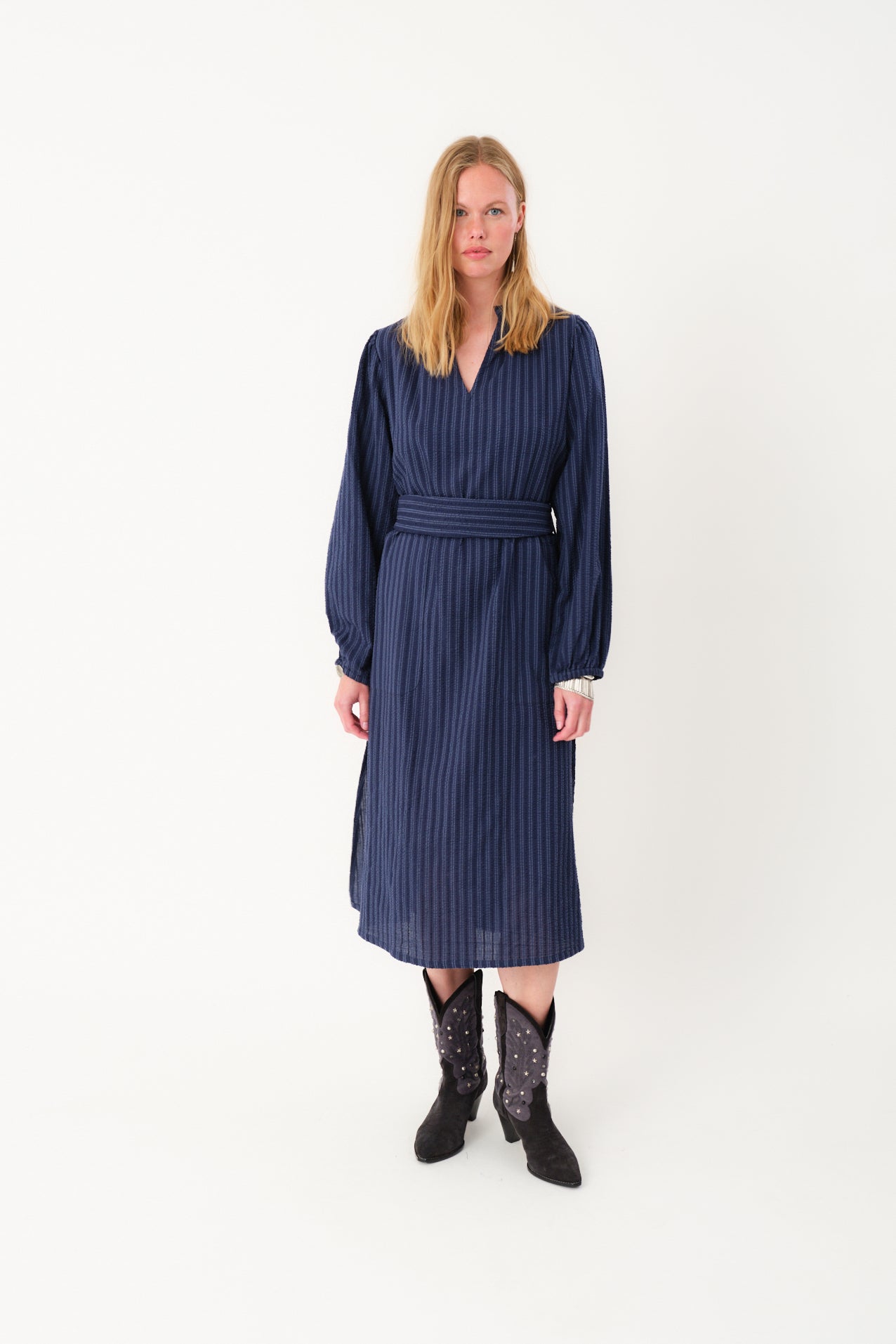 Lollys Laundry ParisLL Midi Kleid Dress 80 Stripe