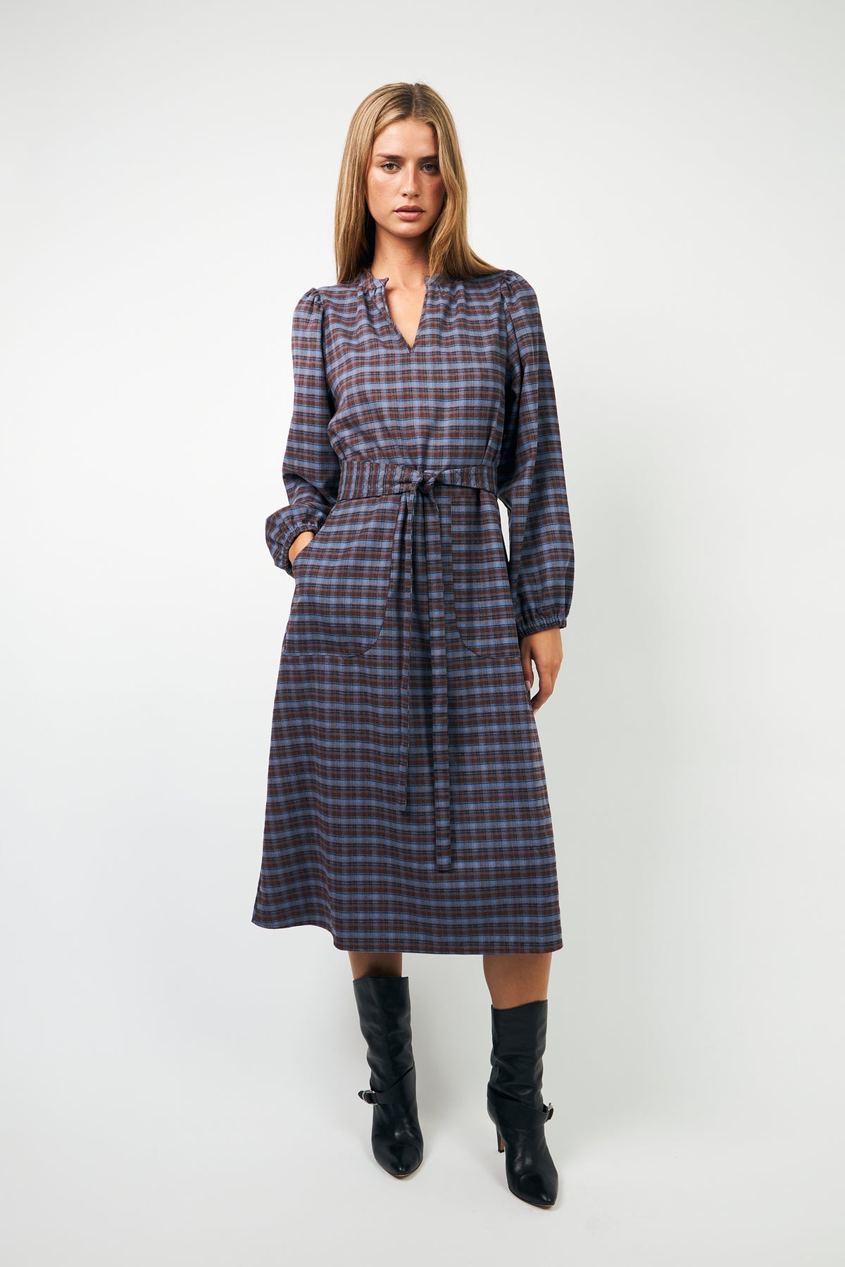 Lollys Laundry ParisLL Midi Kleid Dress Bordeaux