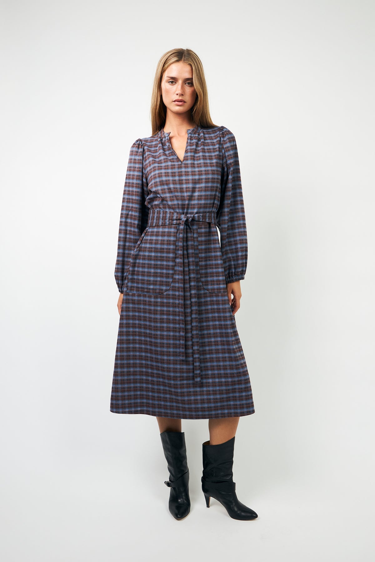 Lollys Laundry ParisLL Midi Kleid Dress Bordeaux