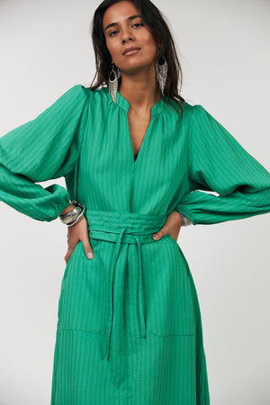 Lollys Laundry ParisLL Midi Kleid Dress 40 Green