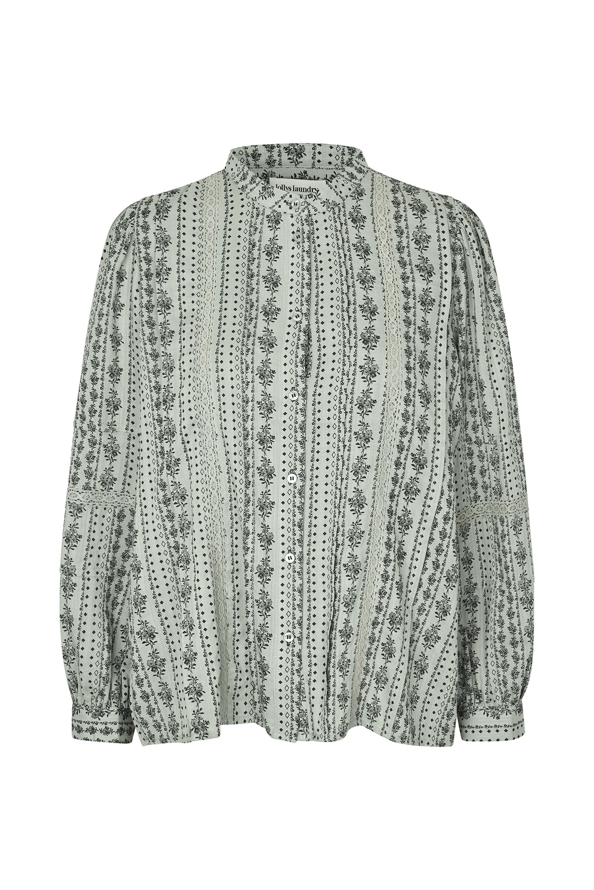 Lollys Laundry PaulinaLL Hemdbluse Shirt Gedämpftes Grün
