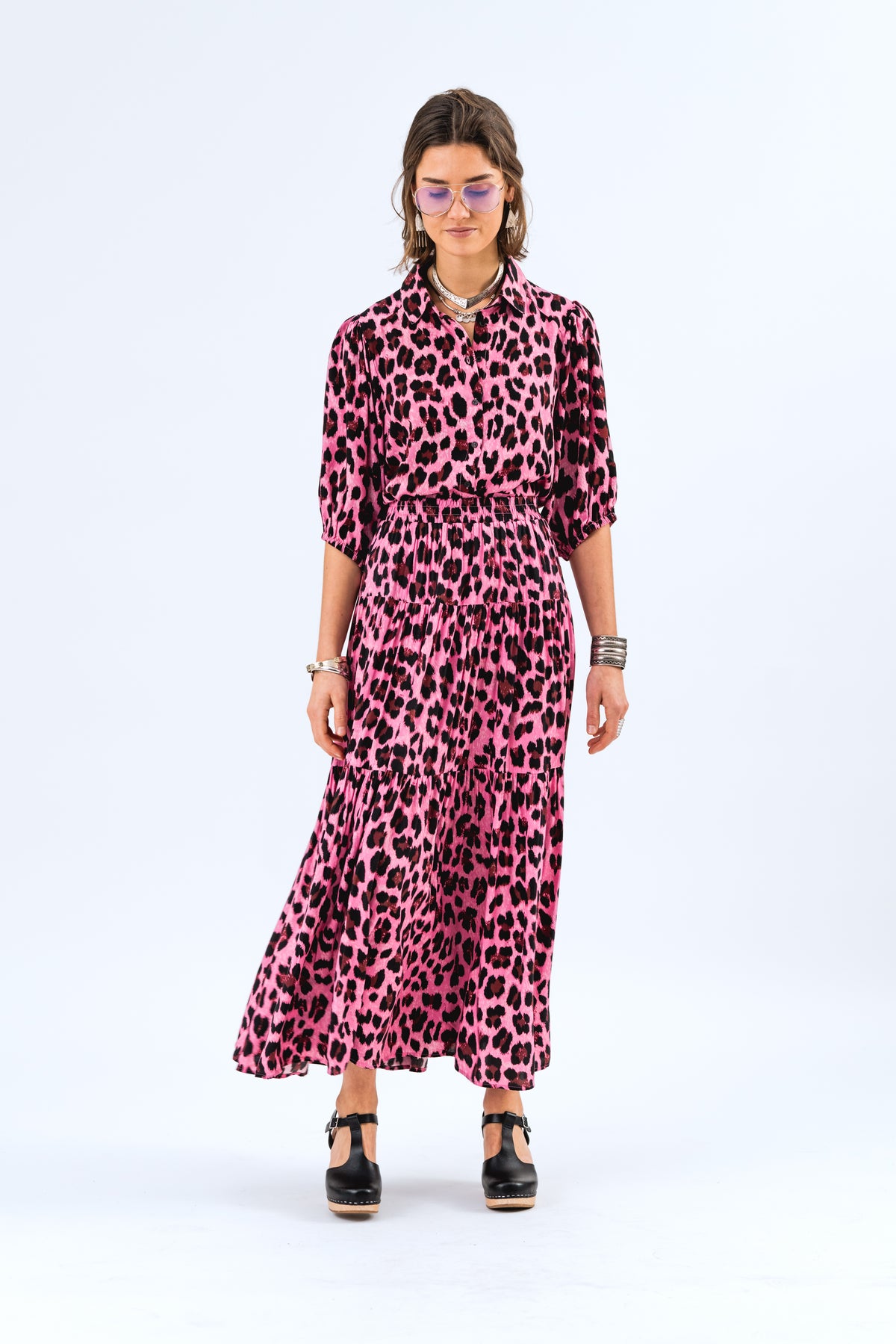 Lollys Laundry PratoLL Hemdbluse Shirt Neon pink