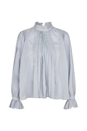 Lollys Laundry PresleyLL Bluse Shirt Gedämpftes Blau