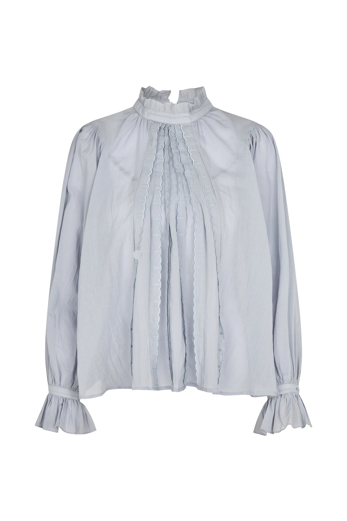 Lollys Laundry PresleyLL Bluse Shirt Gedämpftes Blau