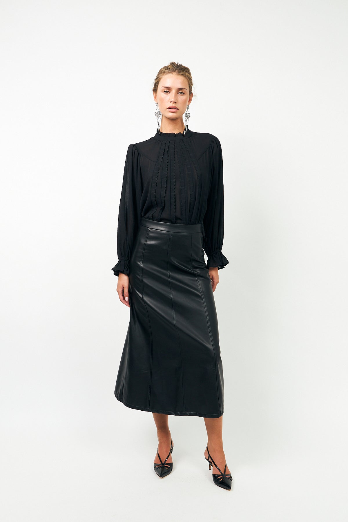 Lollys Laundry PresleyLL Bluse Shirt Verblasstes Schwarz