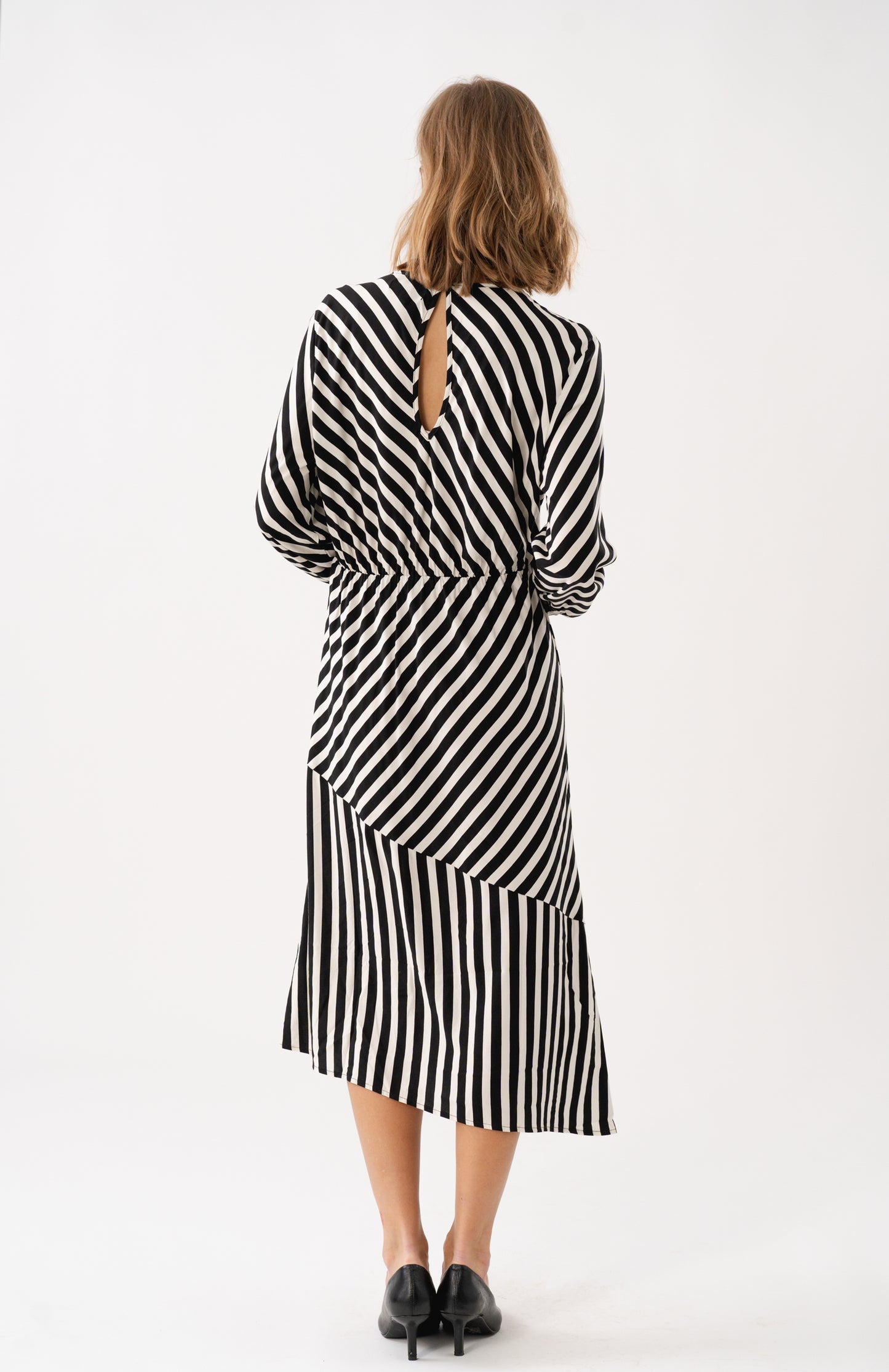 Lollys Laundry RigaLL Midi Dress LS Dress 80 Stripe