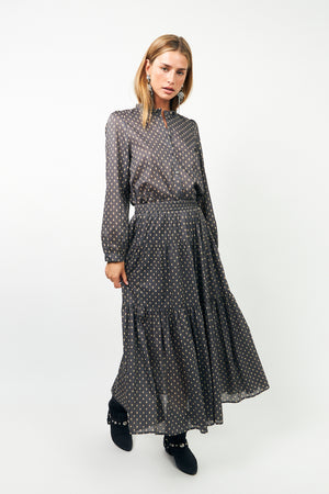 Lollys Laundry RiverLL Hemdbluse Shirt Dunkelblau
