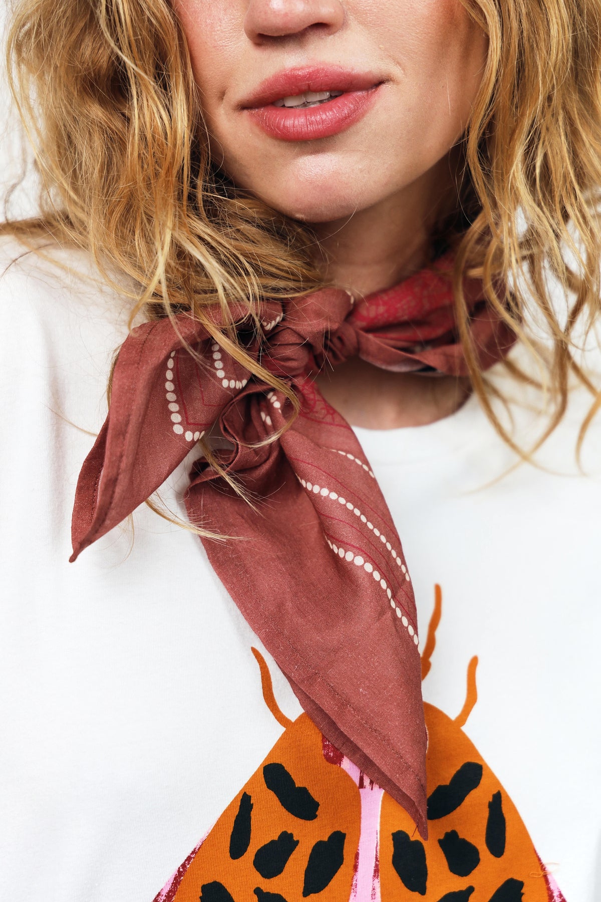 Lollys Laundry RoanLL Tuch Scarf Altrosa