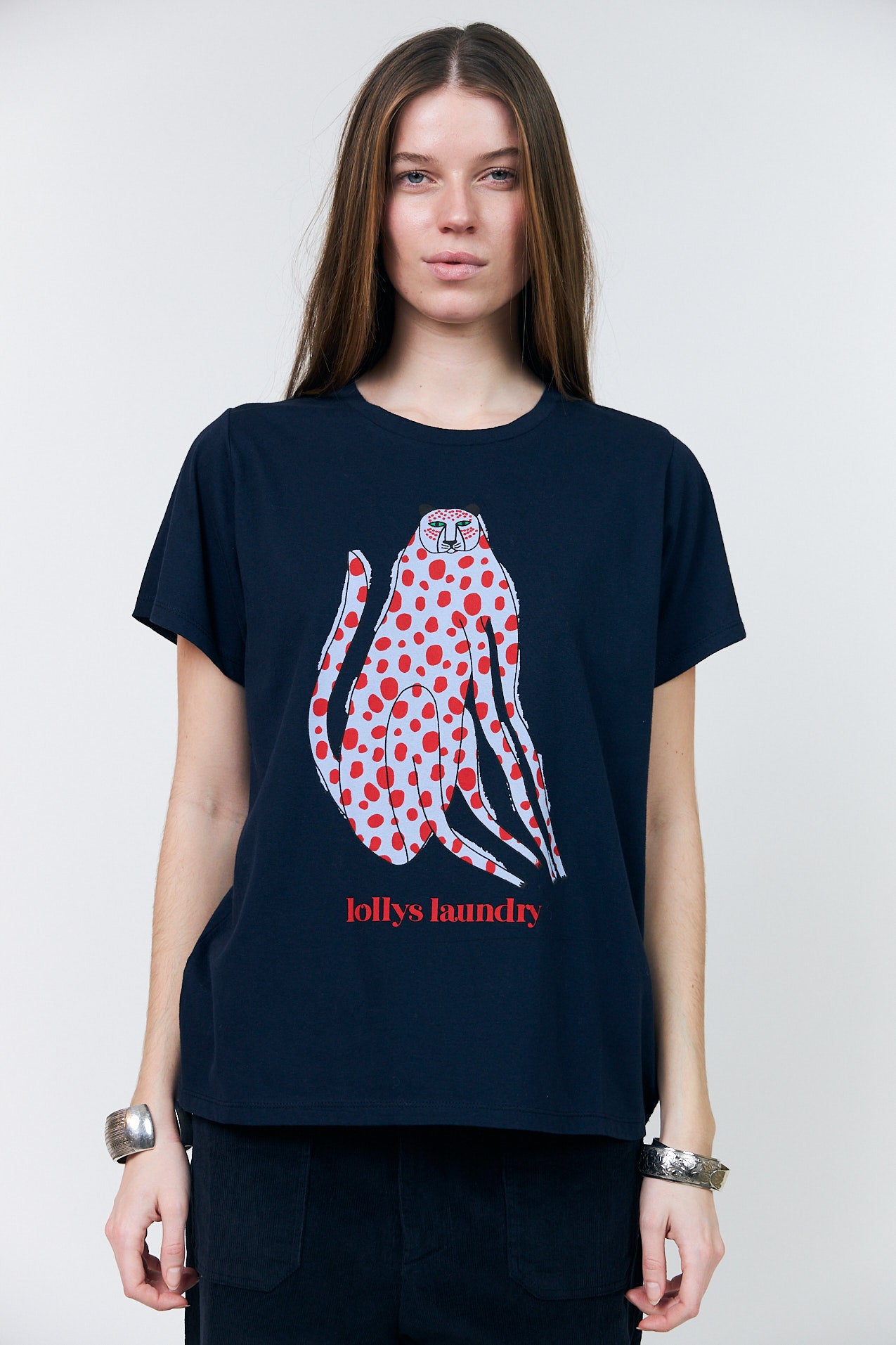 Lollys Laundry RomaLL Cat T-Shirt T-shirt Dunkelblau