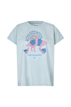 Lollys Laundry RomaLL T-Shirt Pfau T-shirt Hellblau