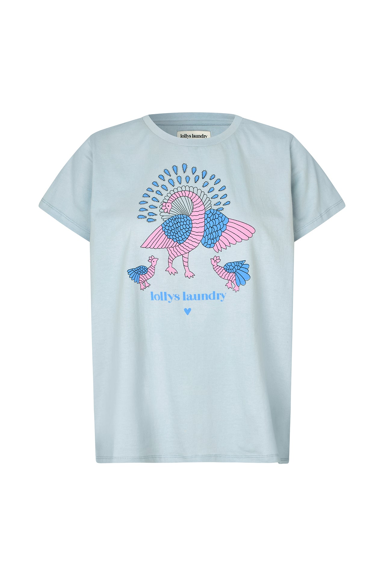 Lollys Laundry RomaLL T-Shirt Pfau T-shirt Hellblau