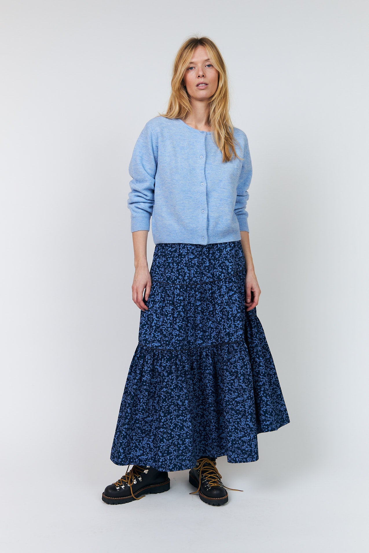 Lollys Laundry RoweLL Strickjacke Cardigan Hellblau