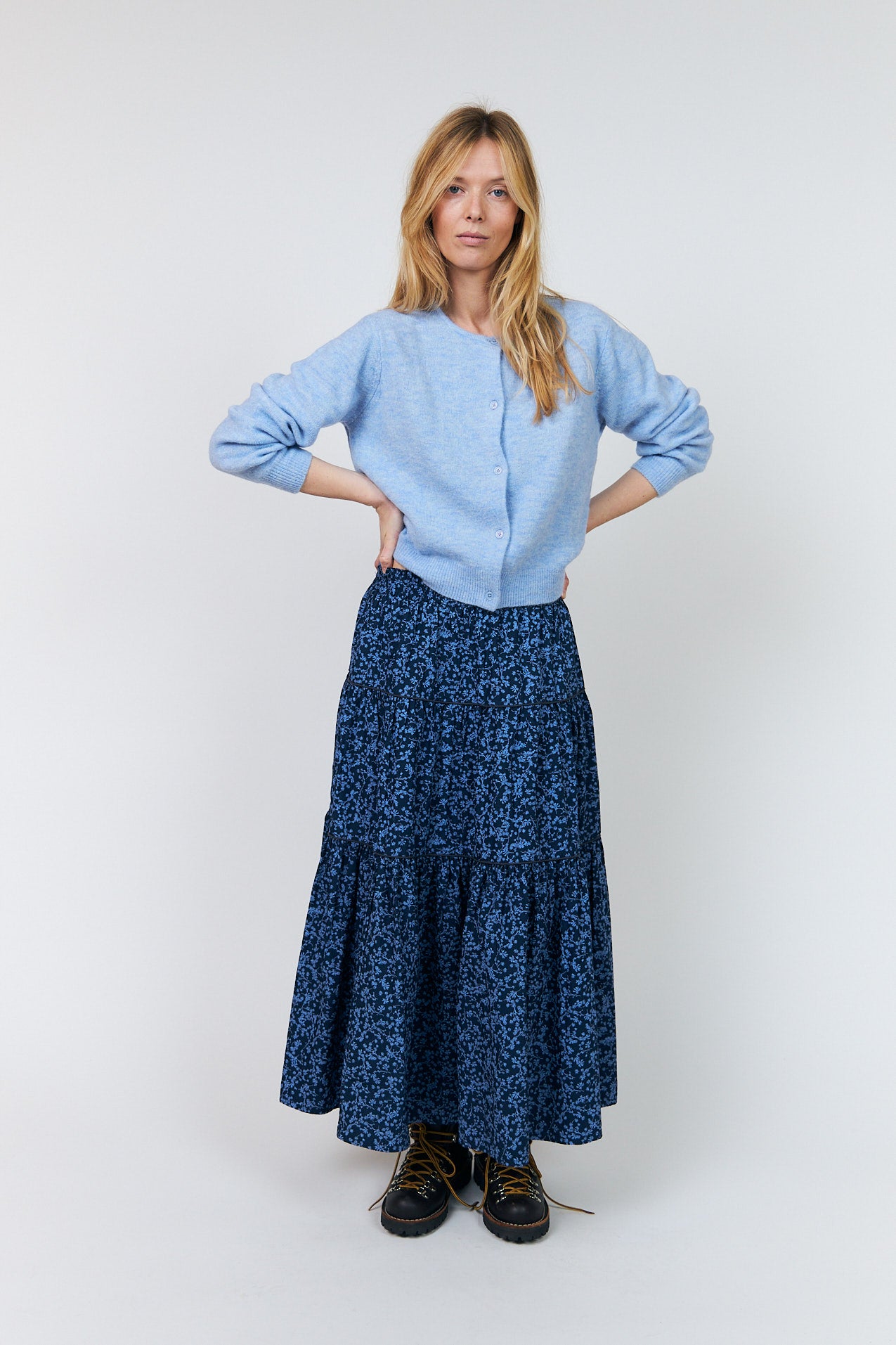 Lollys Laundry RoweLL Strickjacke Cardigan Hellblau