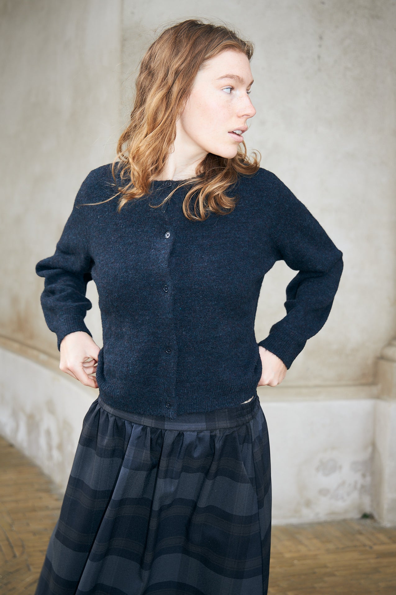 Lollys Laundry RoweLL Strickjacke Cardigan Navy