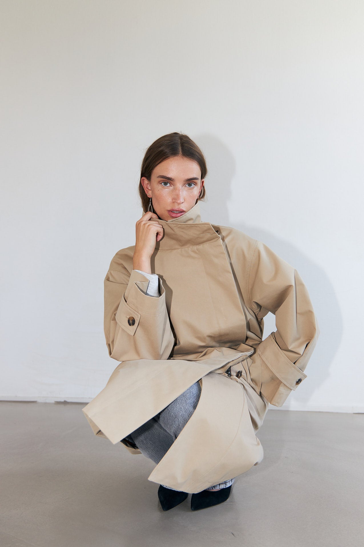 RussiLL langer Mantel - 08 Beige