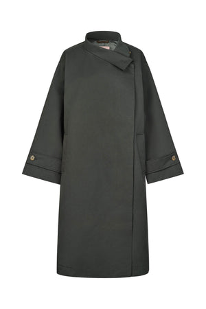 Lollys Laundry RussiLL langer Mantel Outerwear Anthrazitgrau