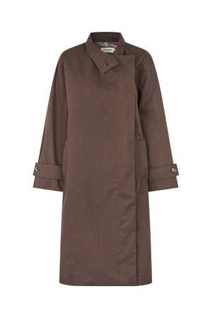 Lollys Laundry RussiLL langer Mantel Outerwear Braun