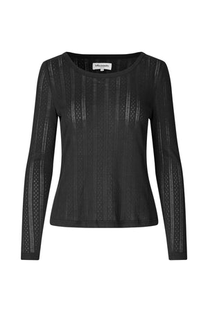 Lollys Laundry SamaraLL langarm T-Shirt Blouse Schwarz