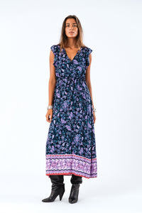 SamoLL Midi Dress SL - Flower Print