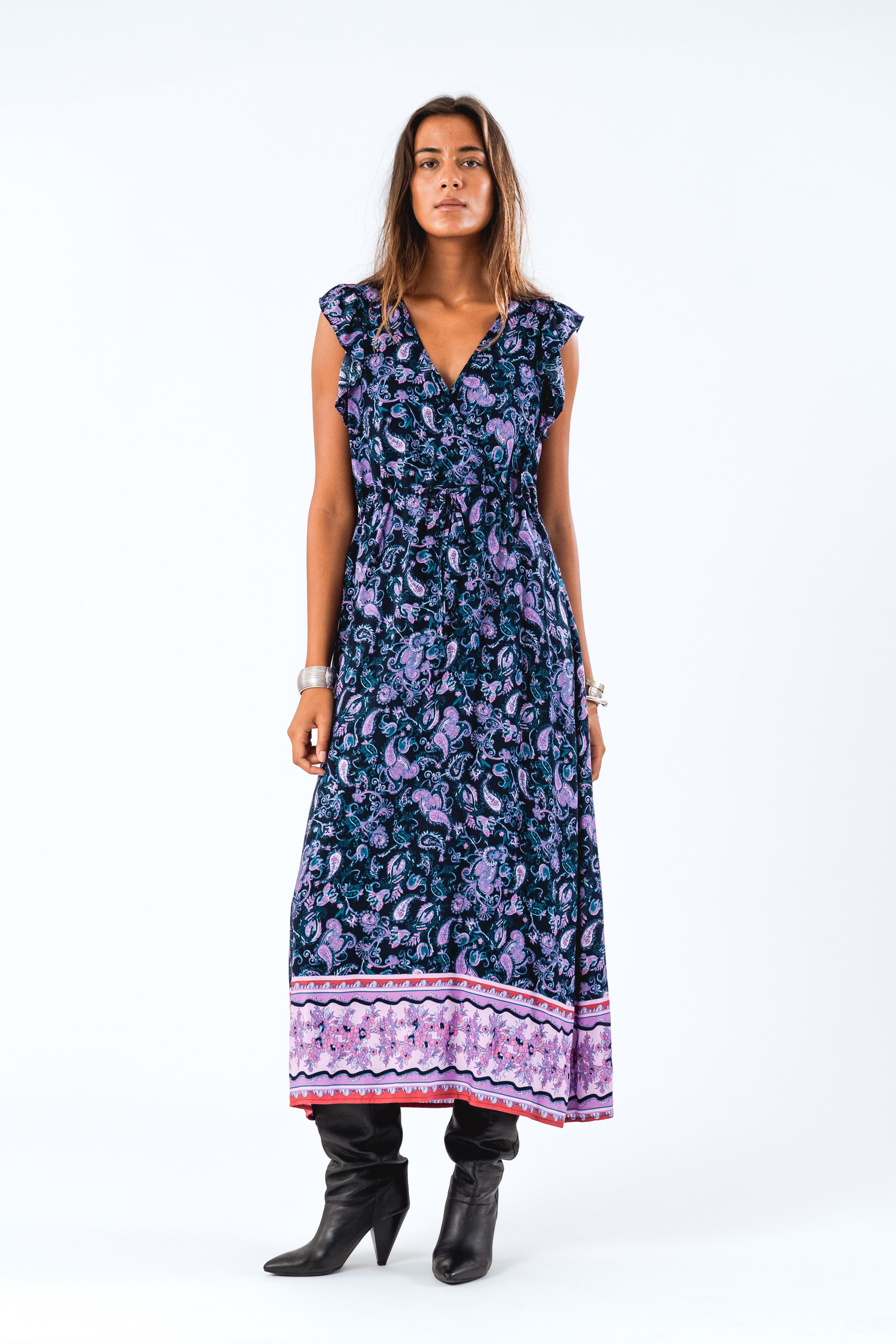 Lollys Laundry SamoLL Midi Dress SL Dress 74 Flower Print