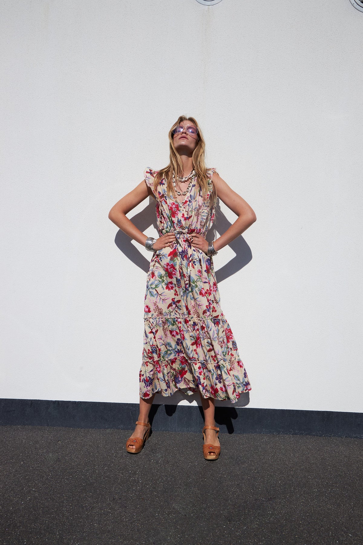 Lollys Laundry SamoLL Midi Kleid Dress Blumenmuster