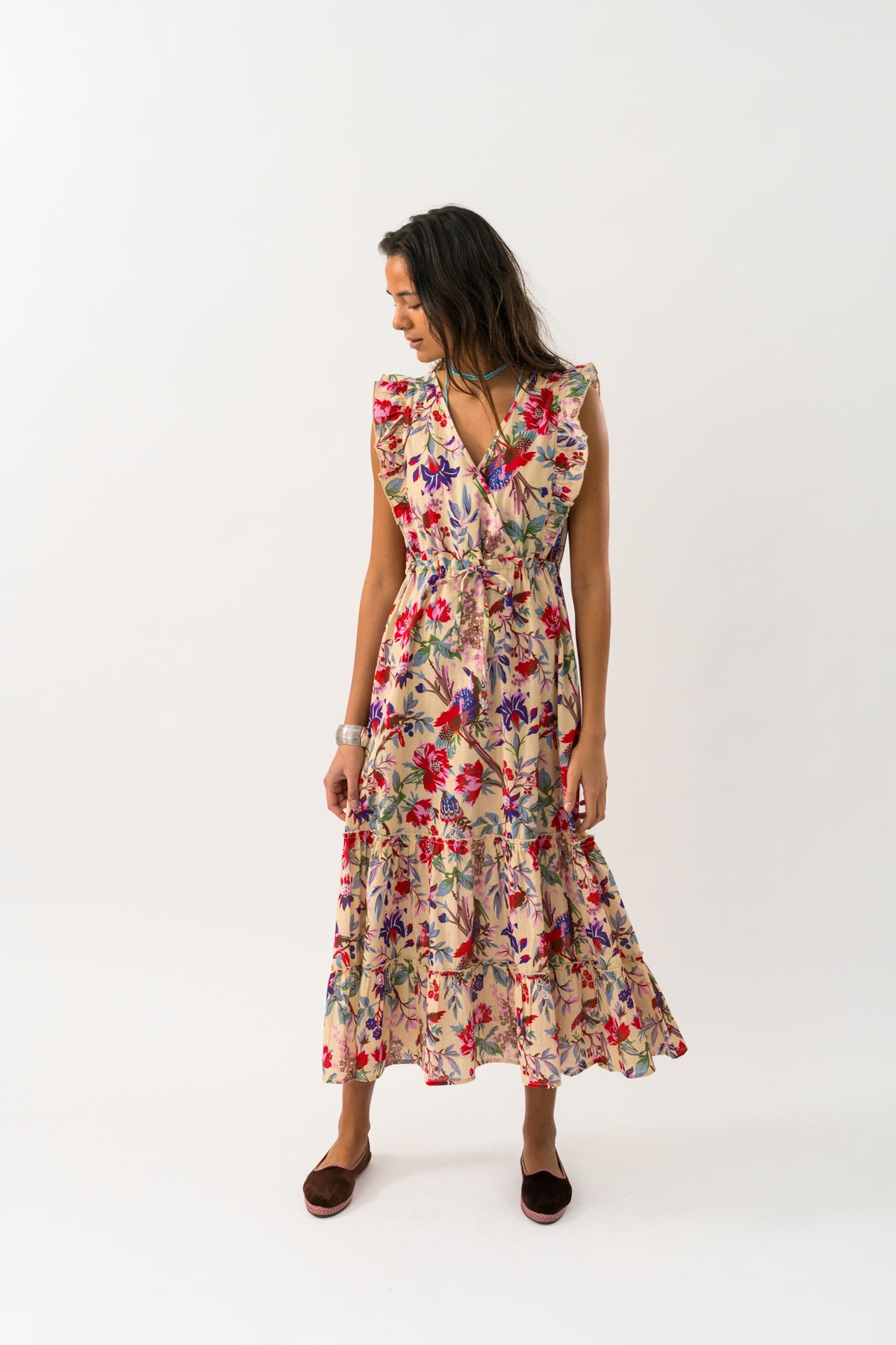 Lollys Laundry SamoLL Midi Kleid Dress Blumenmuster