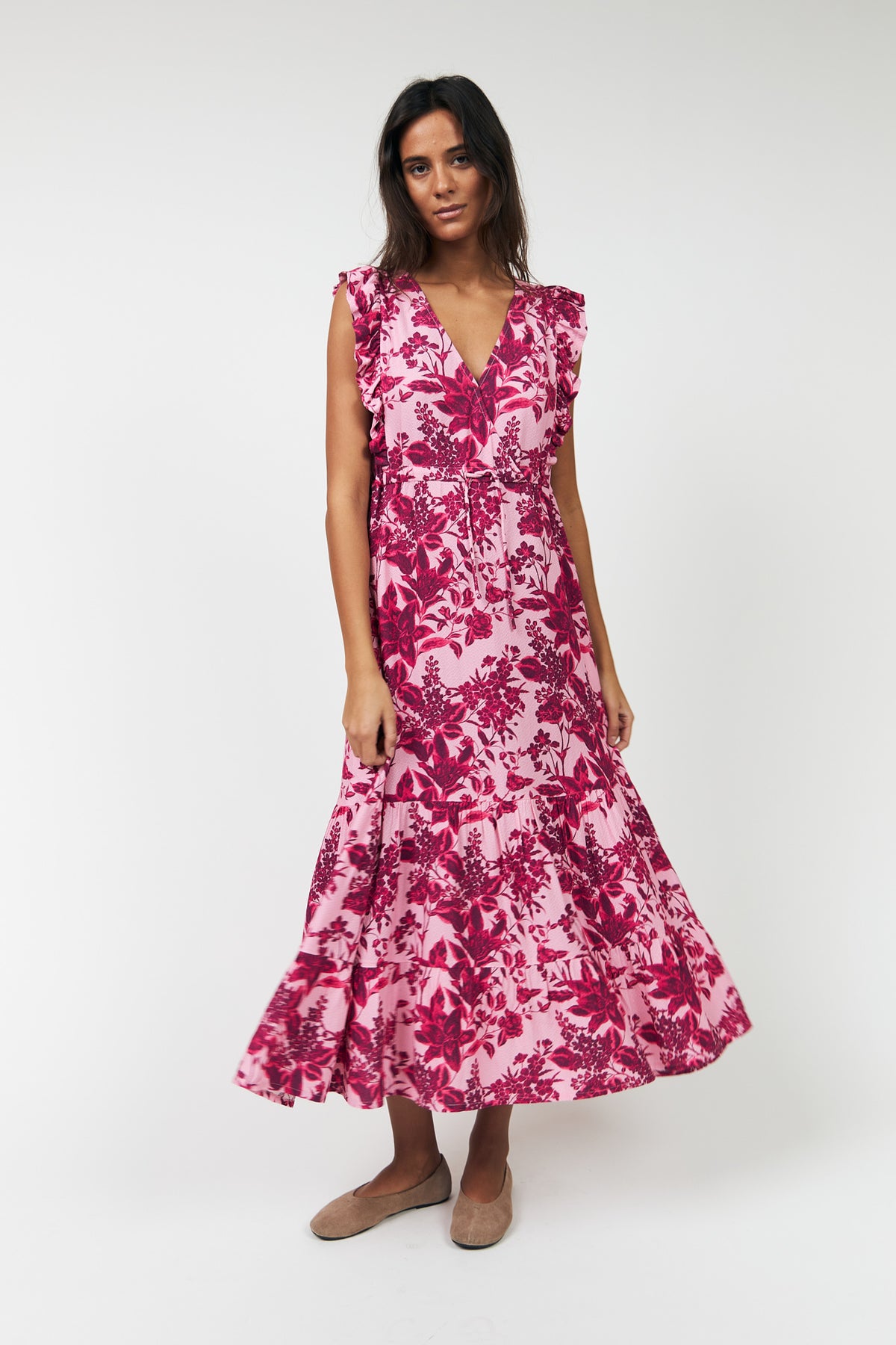 Lollys Laundry SamoLL Midi Kleid Dress Pink