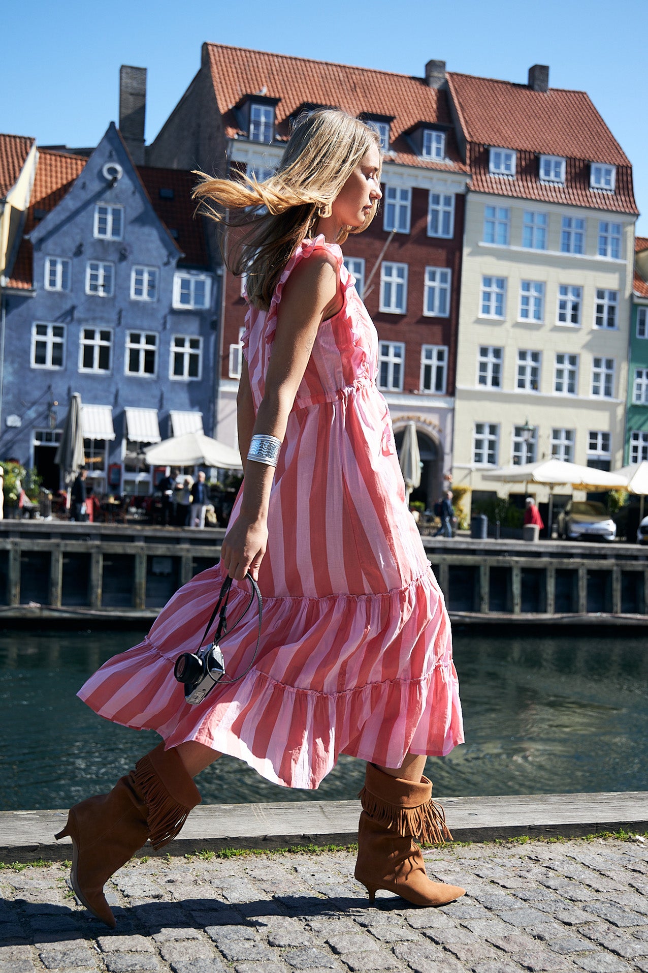 SamoLL Midi Kleid - Rosa