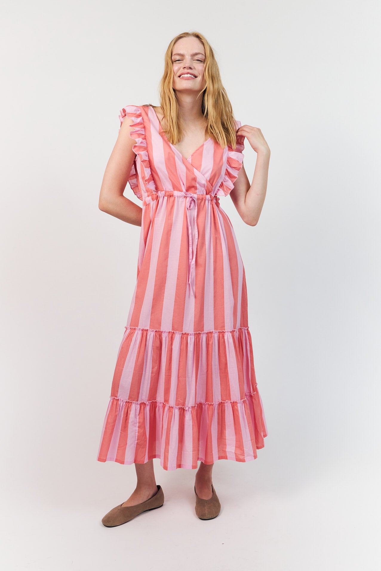 SamoLL Midi Kleid - Rosa