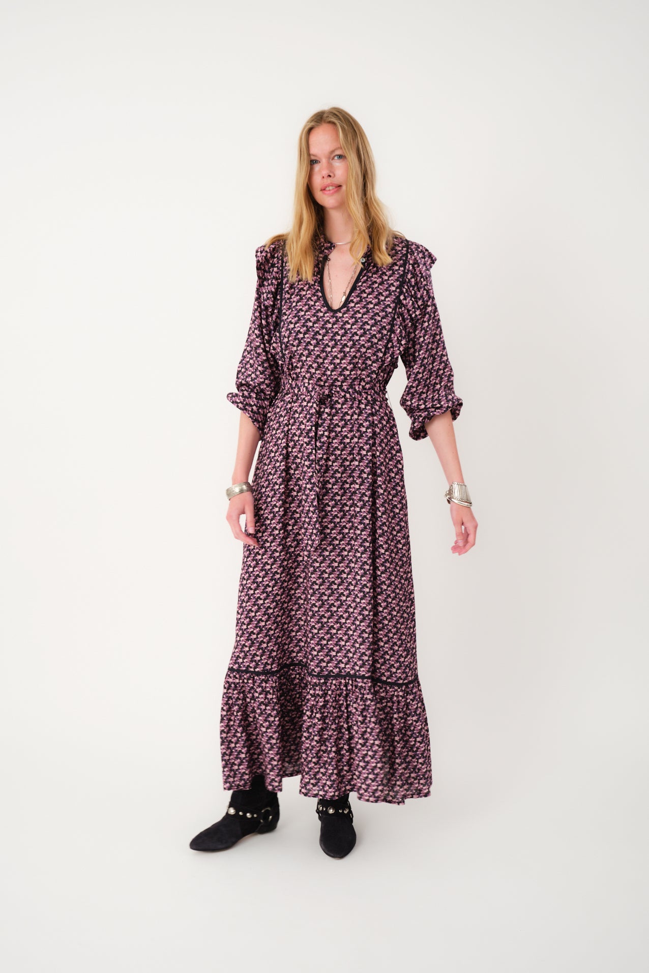Lollys Laundry SanniLL Maxi Kleid Dress 74 Flower Print