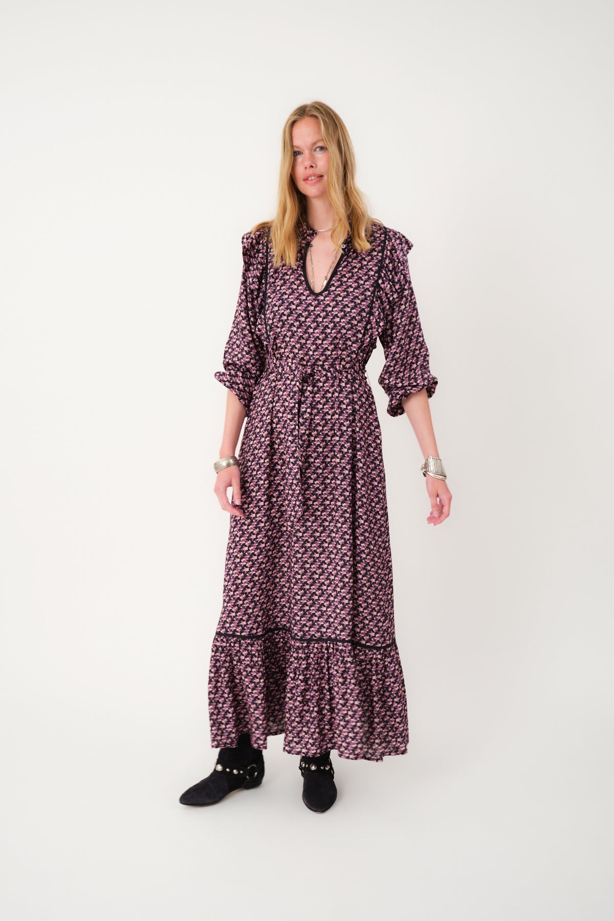 Lollys Laundry SanniLL Maxi Kleid Dress Blumenmuster